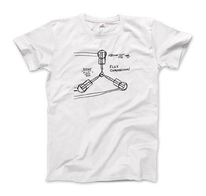Flux Capacitor Sketch from Back to the Future T-Shirt-3