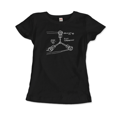 Flux Capacitor Sketch from Back to the Future T-Shirt-2